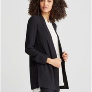 NWT Eileen Fisher Georgette Crepe Silk Jacket S/P